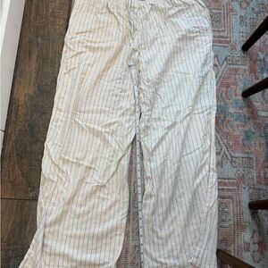 a new day Men's Cream Striped Chinos